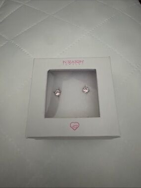 Pink Crystal Stud Earrings